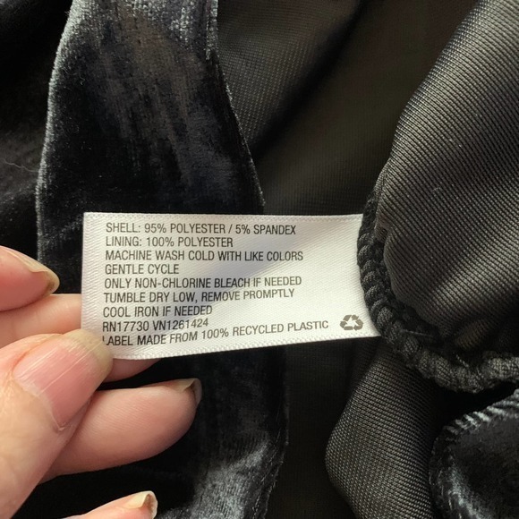 WILD FABLE Dark Grey Velour Peasant Dress Plus Size - Picture 11 of 11